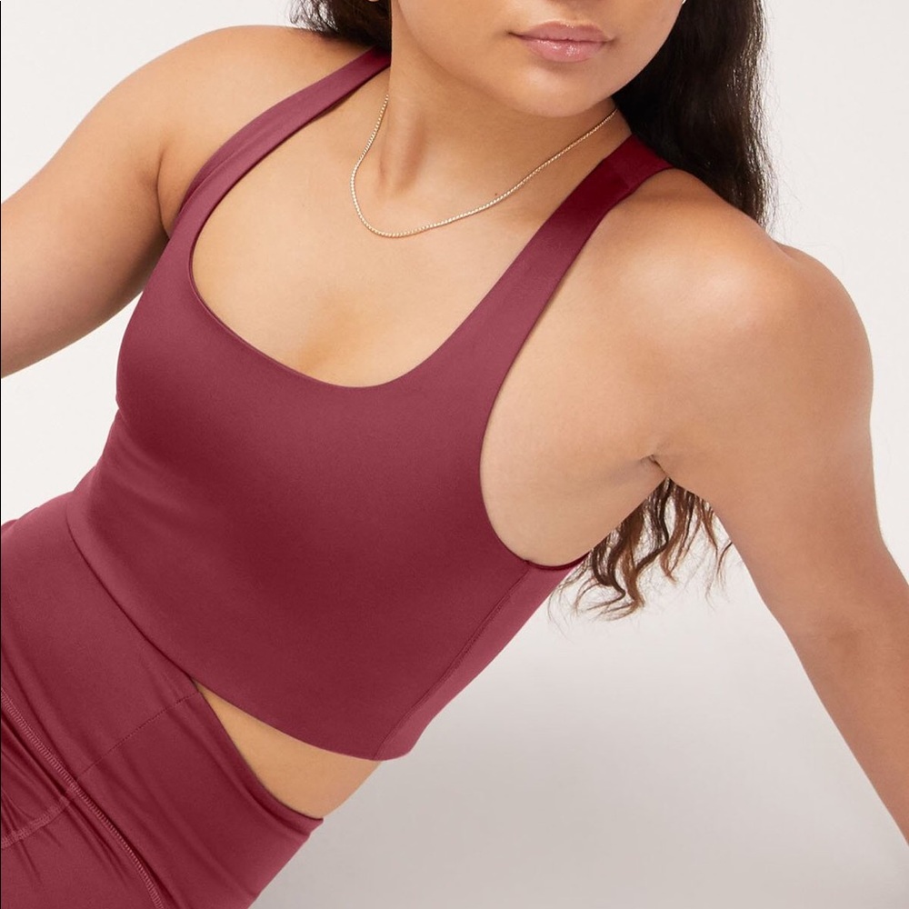 Girlfriend Collective Mulberry Bra and Leggin…